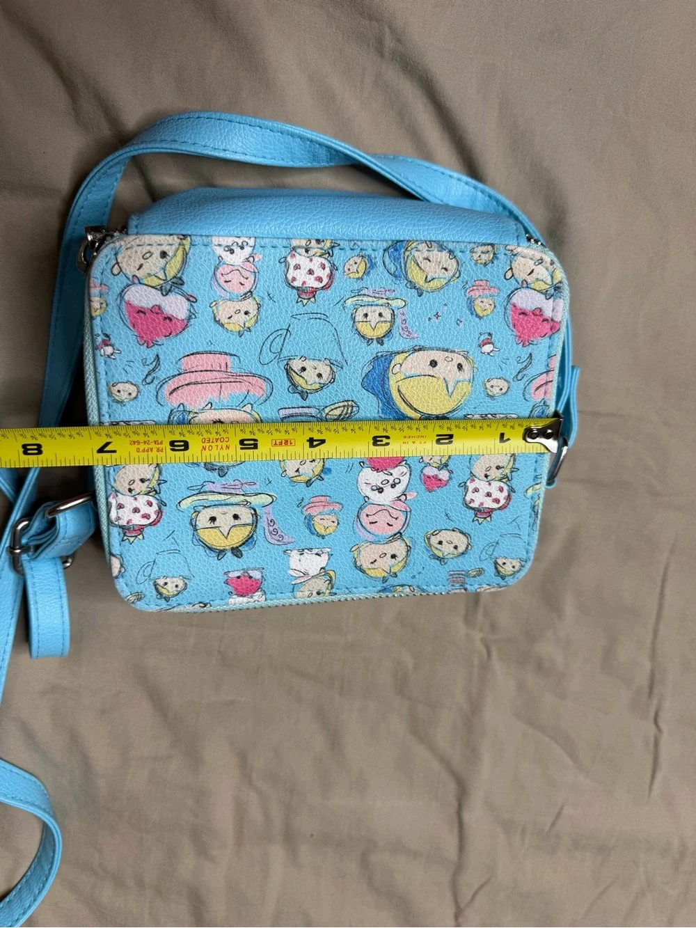 Disney Alice in Wonderland Tsum Tsum Crossbody Bag Purse Tote Cheshire